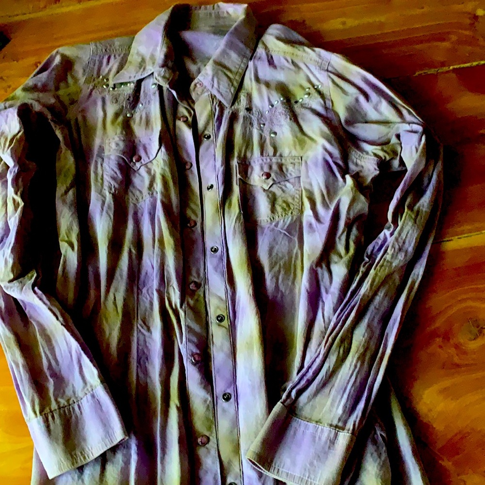 Wrangler Twenty X long sleeve snap shirt.